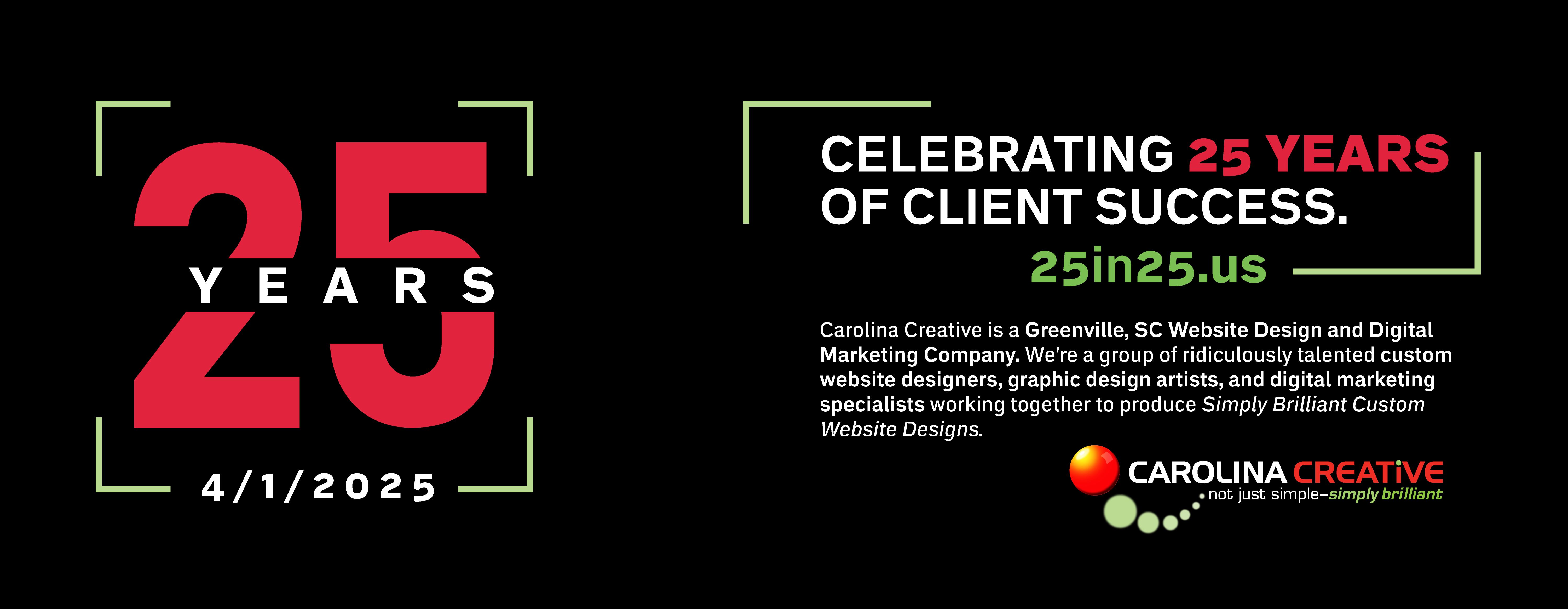 25 Years Celebration Banner